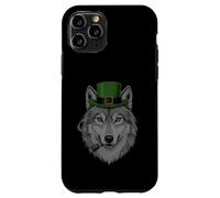 Loup fumant St Patrick Funny Wolf Smoking Husky Irish Coque pour iPhone 11 Pro