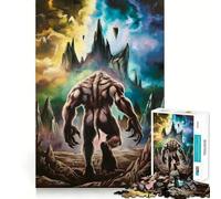 Loup-Garou dans Un Paysage Fantastique Puzzle de 1000 pièces pour Adultes Jeu de réflexion Découpe précise Alignement Parfait Activité Amusante en Famille Activité Nocturne (38x52cm)