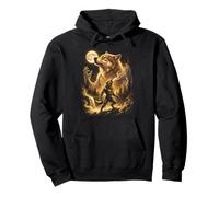 Loup-Garou Hurlant Pleine Lune Horreur forêt Fantaisie Art Sweat à Capuche