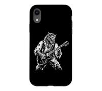 Loup-Garou Jouant de la Guitare électrique de la Musique d'halloween Coque pour iPhone XR