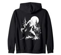 Loup-Garou Pleine Lune Horreur Graphique Forêt Sweat à Capuche