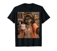 Loup-Garou Selfie Meme Humour Maman Mignon Loup Amour Appréciation T-Shirt