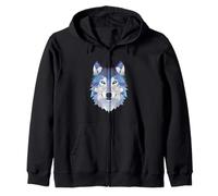 Loup géométrique Animal Sauvage pour garçons ou Filles Qui Aiment Les Loups Sweat à Capuche