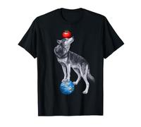 Loup Graphique Funny Planet Design T-Shirt