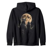 Loup Hibou au Clair de Lune Wildlife Night Forest Nature Sweat à Capuche