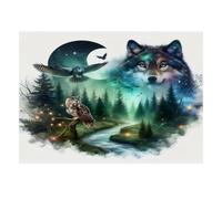 Loup Hibou Forêt 1000pcs pour Adultes Mini Puzzle Stimulant