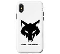 Loup Humoristique « Howl of a Girl » pour Femmes ou Filles Coque pour iPhone X/XS