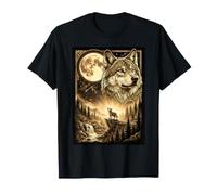 Loup Hurlant à la Lune Meme des années 90 Animal T-Shirt