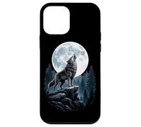 Loup Hurlant à la Lune Nuit forêt scène Coque pour iPhone 12 Mini