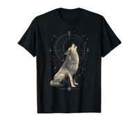 Loup Hurlant Céleste Constellation Cosmique T-Shirt
