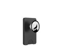 Loup Hurlant dans la Lune Loup Solitaire Clair PopSockets PopWallet pour MagSafe