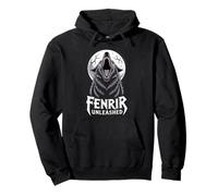 Loup Hurlant Fenrir Loup Mythologie Nordique Celtique Sweat à Capuche