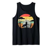 Loup Hurlant Nature Rétro Vintage Amoureux Sauvage Débardeur