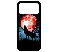 Loup Hurlant Sang Rouge Lune Galaxie étoile Nuit Coque pour iPhone 17 Pro Max