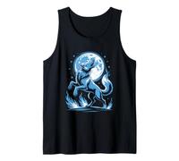 Loup Hurle À La Lune Nuit Étoilée Débardeur