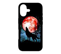 Loup hurle, Sang Rouge, Lune, Galaxie, étoiles, Nuit Coque pour iPhone 17