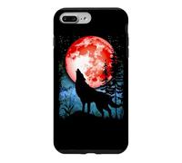 Loup hurle, Sang Rouge, Lune, Galaxie, étoiles, Nuit Coque pour iPhone 7 Plus/8 Plus