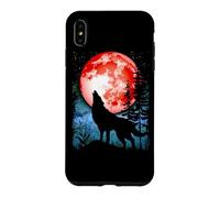 Loup hurle, Sang Rouge, Lune, Galaxie, étoiles, Nuit Coque pour iPhone XS Max
