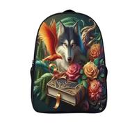 loup imprimé en 3d sacs à dos 2 compartiment élégant faune sac à dos grande 12 ans et plus filles garçons sac d'école-16,pour l'école les voyages les affaires