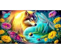 Loup-in-Tropical-Paradise Puzzle 1000 Pièces pour Adultes - en Carton Recyclé pour la Décoration 38x26cm/1000pcs