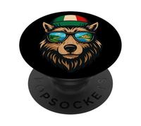 Loup Italien Italie Italie Côte amalfitaine Réflexions PopSockets PopGrip Adhésif