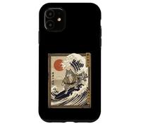 Loup Japonais Drôle Surf Kanagawa Wave Samurai Coque pour iPhone 11
