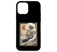 Loup Japonais Drôle Surf Kanagawa Wave Samurai Coque pour iPhone 12 Mini