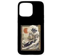 Loup Japonais Drôle Surf Kanagawa Wave Samurai Coque pour iPhone 15 Pro Max