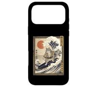Loup Japonais Drôle Surf Kanagawa Wave Samurai Coque pour iPhone 17 Pro Max
