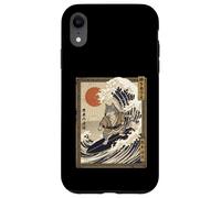 Loup Japonais Drôle Surf Kanagawa Wave Samurai Coque pour iPhone XR