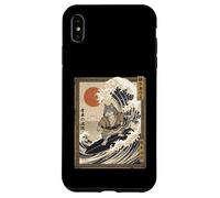 Loup Japonais Drôle Surf Kanagawa Wave Samurai Coque pour iPhone XS Max
