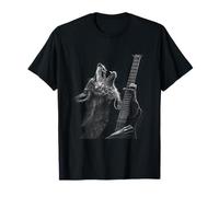 Loup jouant de la guitare rock and roll rock star homme femme enfant T-Shirt