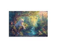Loup King Murale Creek DecoRation Murale Peinture Sur Toile Impression Sur Toile Affiche DecoRation Pour Salon Chambre DécoRations 16x24inch(40x60cm)
