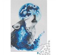 Loup Lune 1000 Pièces Mini Puzzle pour Adultes