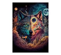 Loup Lune Galaxie 1000pcs Mini Puzzle pour Adultes Difficile