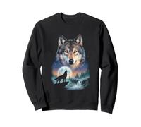 Loup Majestueux Hurlant sous Un Ciel Étoilé Sweatshirt