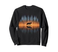 Loup Marchant dans la forêt Paysage Amants de Plein air Sweatshirt