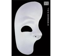Loup Masque Fantôme de l'Opéra - Venitien Demi Visage PVC - Blanc - Adulte - Garantie 2 ans