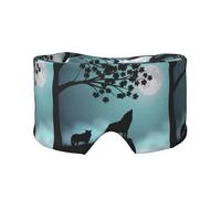Loup,Masque pour les yeux bloquant la lumière Cache-yeux et cache-oreilles pour le sommeil