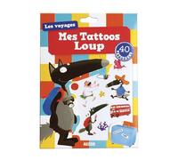 Loup - Mes tattoos loup - Livre avec 2 planches, 40 tatouages - Eléonore Thuillier - Auzou Éditions - Document jeunesse dès 3 ans