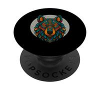 Loup Mexicain aztèque mythologie mésoaméricaine Antique Art PopSockets PopGrip Adhésif