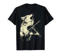 Loup Mignon Jouant du Violon drôle Musicien Animal violoniste T-Shirt