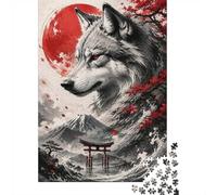 Loup Montagne Arbre Puzzle, 1000 Pièces Jeu D'intérieur Adulte | 70x50cm Carton, Passe-temps Intellectuel, Construction Solide, Amateurs D'art, Interaction Familiale
