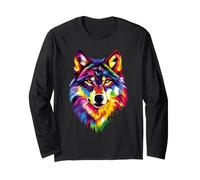 Loup Motif J'aime Les Loups Meute de Loups Loup Sauvage Manche Longue