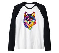 Loup Motif J'aime Les Loups Meute de Loups Loup Sauvage Manche Raglan