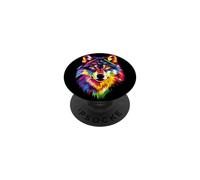 Loup Motif J'aime Les Loups Meute de Loups Loup Sauvage PopSockets PopGrip Adhésif
