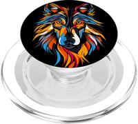 Loup Motif J'aime les Loups Meute de Loups Loup Sauvage PopSockets PopGrip pour MagSafe