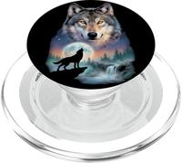 Loup Mystique Hurlant à la Lune Esprit Amoureux des Animaux Nature PopSockets PopGrip pour MagSafe