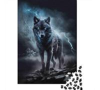 Loup Mythique Debout 1000 Pièce Carton Robuste Puzzle Premium Adolescents Fans 12-18 Ans Impossible Difficile Défiant Joyeux Cadeau 70x50cm/1000pcs