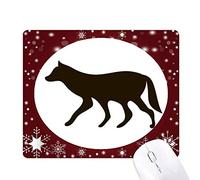 loup noir animal représentation tapis de souris en hiver flocon de neige